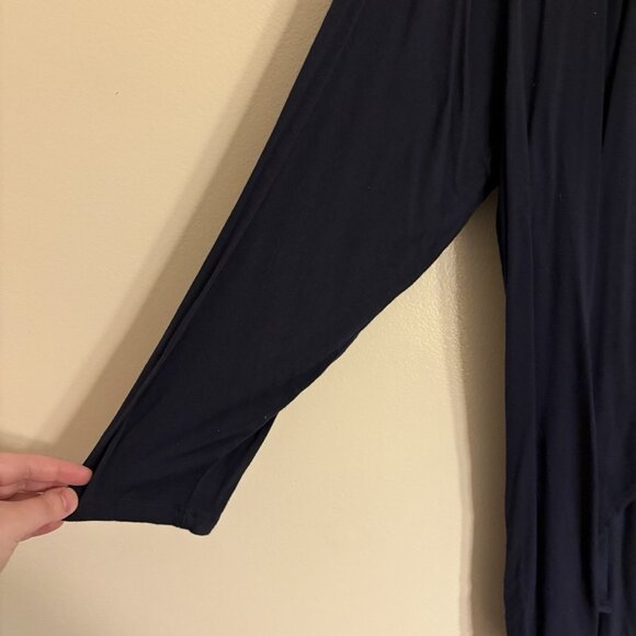 Lane Bryant Women SZ 14/16 Navy Blue Open Front Lightweight Cardigan Top - Picture 3 of 9